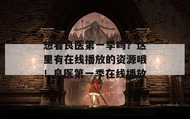 想看良医第一季吗？这里有在线播放的资源哦！良医第一季在线播放
