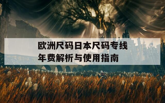 欧洲尺码日本尺码专线年费解析与使用指南