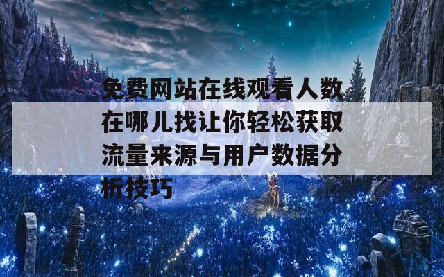免费网站在线观看人数在哪儿找让你轻松获取流量来源与用户数据分析技巧