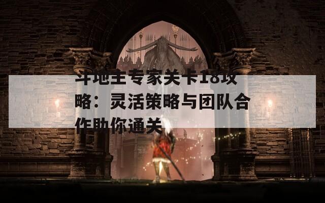 斗地主专家关卡18攻略：灵活策略与团队合作助你通关