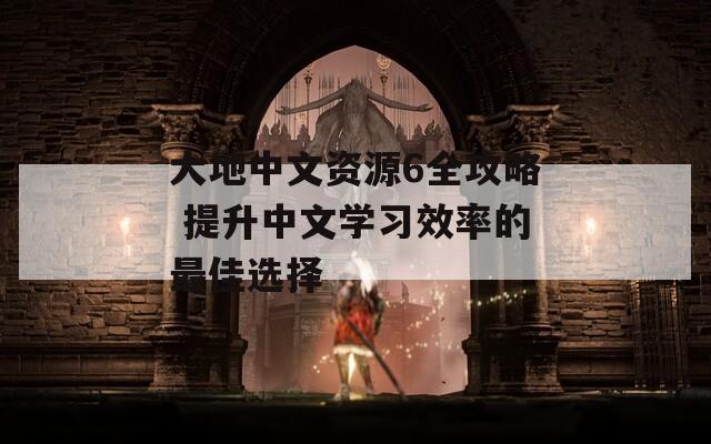 大地中文资源6全攻略 提升中文学习效率的最佳选择