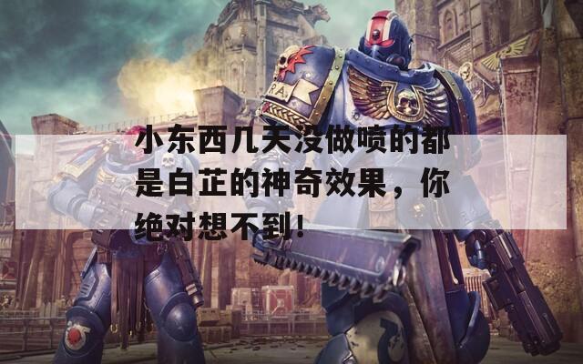 小东西几天没做喷的都是白芷的神奇效果，你绝对想不到！