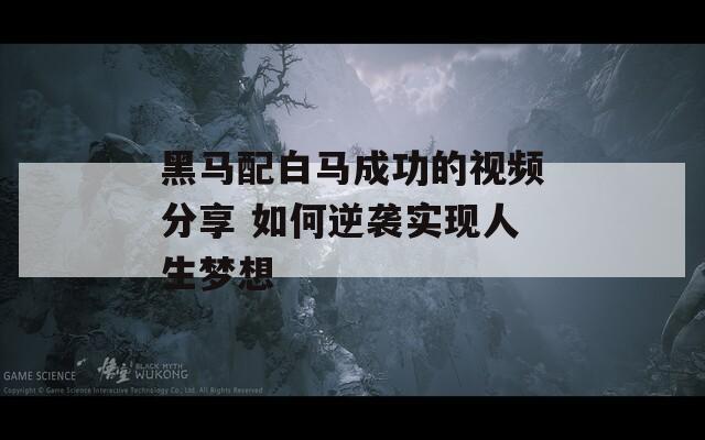 黑马配白马成功的视频分享 如何逆袭实现人生梦想