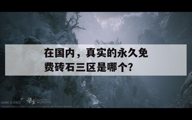 在国内，真实的永久免费砖石三区是哪个？