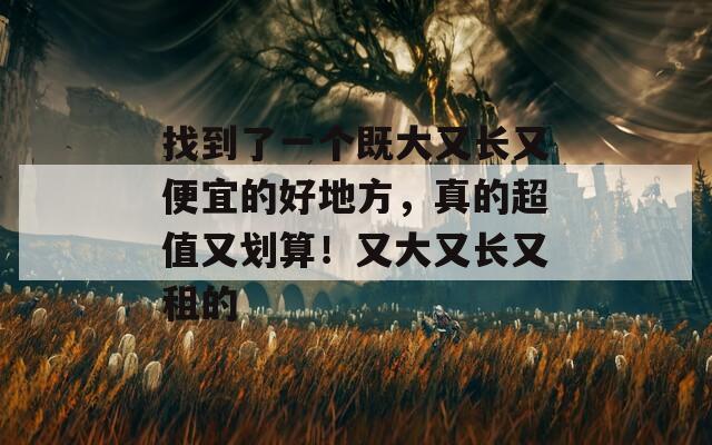 找到了一个既大又长又便宜的好地方，真的超值又划算！又大又长又租的