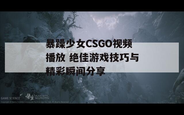 暴躁少女CSGO视频播放 绝佳游戏技巧与精彩瞬间分享