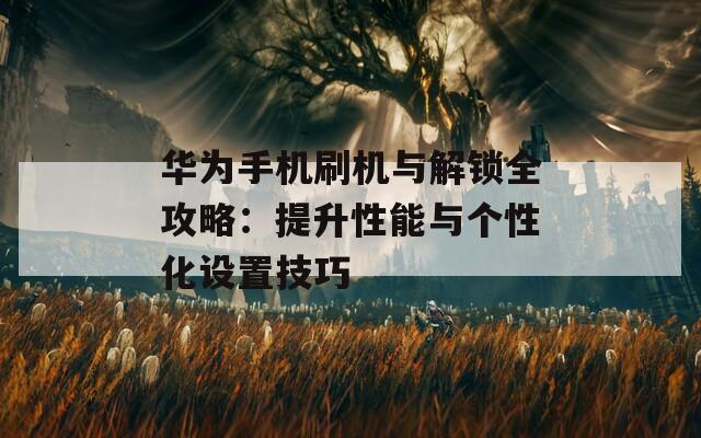 华为手机刷机与解锁全攻略：提升性能与个性化设置技巧