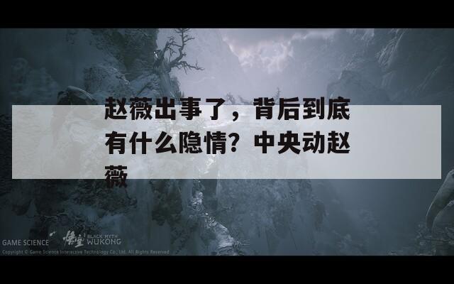 赵薇出事了，背后到底有什么隐情？中央动赵薇
