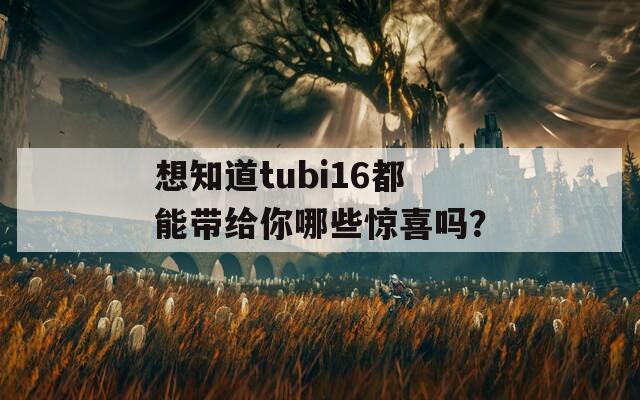 想知道tubi16都能带给你哪些惊喜吗？