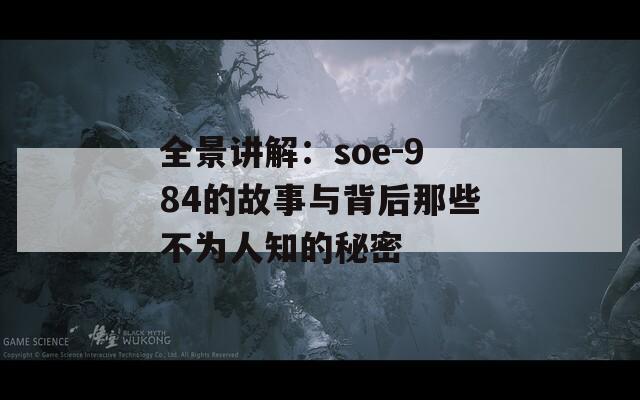 全景讲解：soe-984的故事与背后那些不为人知的秘密