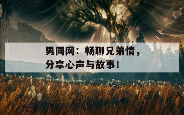 男同网：畅聊兄弟情，分享心声与故事！