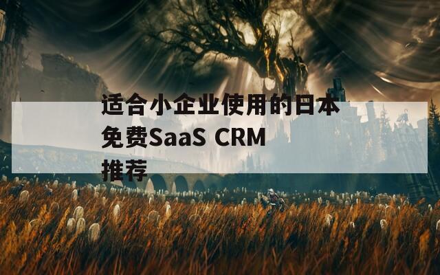 适合小企业使用的日本免费SaaS CRM推荐