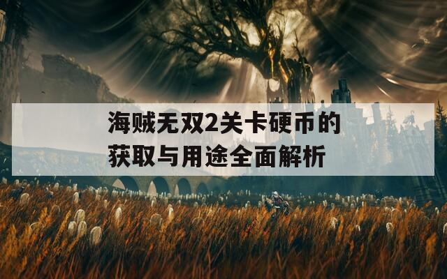 海贼无双2关卡硬币的获取与用途全面解析
