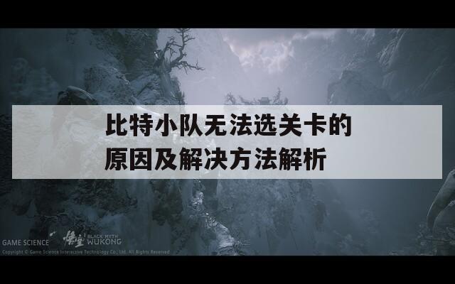 比特小队无法选关卡的原因及解决方法解析