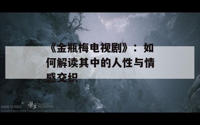 《金瓶梅电视剧》：如何解读其中的人性与情感交织