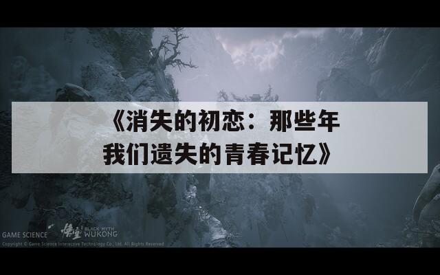 《消失的初恋：那些年我们遗失的青春记忆》