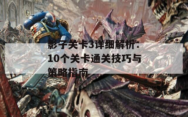 影子关卡3详细解析：10个关卡通关技巧与策略指南  第1张