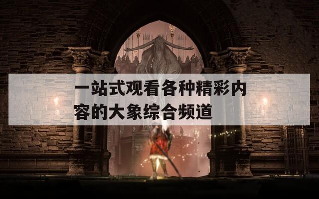 一站式观看各种精彩内容的大象综合频道