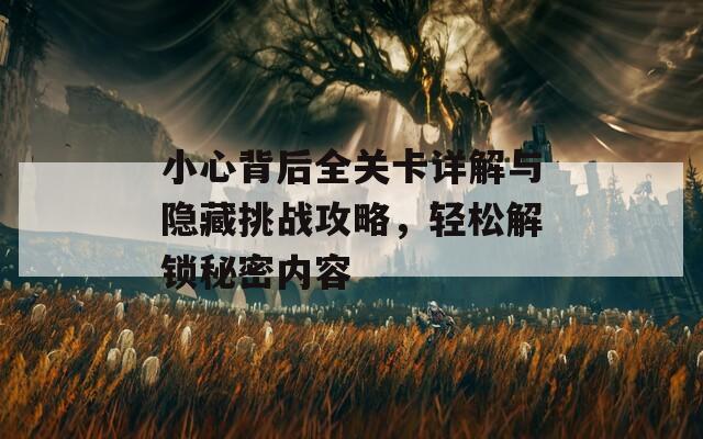 小心背后全关卡详解与隐藏挑战攻略，轻松解锁秘密内容