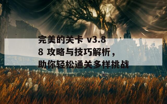 完美的关卡 v3.88 攻略与技巧解析，助你轻松通关多样挑战