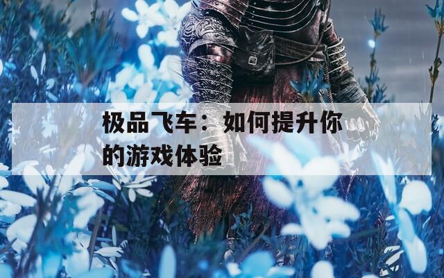 极品飞车：如何提升你的游戏体验