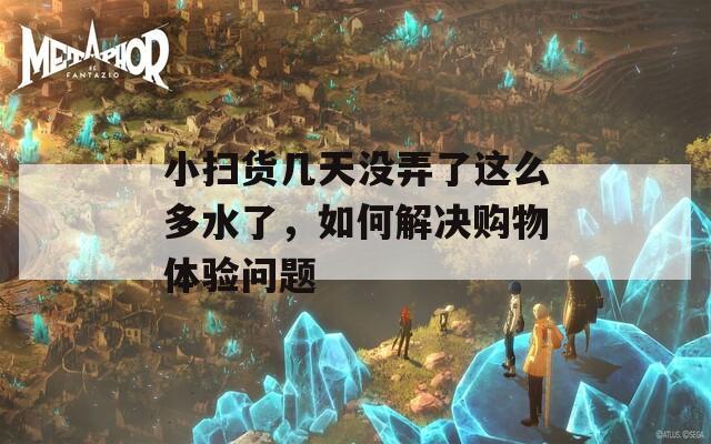小扫货几天没弄了这么多水了，如何解决购物体验问题  第1张