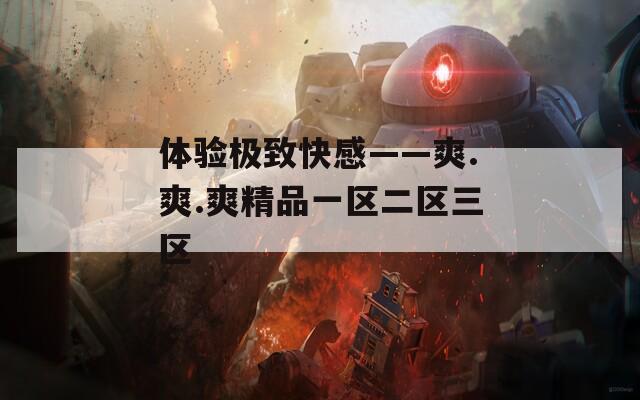 体验极致快感——爽.爽.爽精品一区二区三区