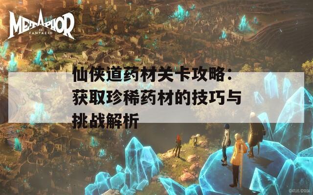 仙侠道药材关卡攻略：获取珍稀药材的技巧与挑战解析