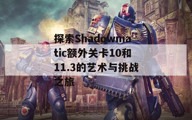 探索Shadowmatic额外关卡10和11.3的艺术与挑战之旅