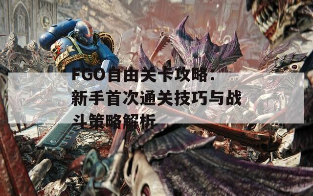 FGO自由关卡攻略：新手首次通关技巧与战斗策略解析