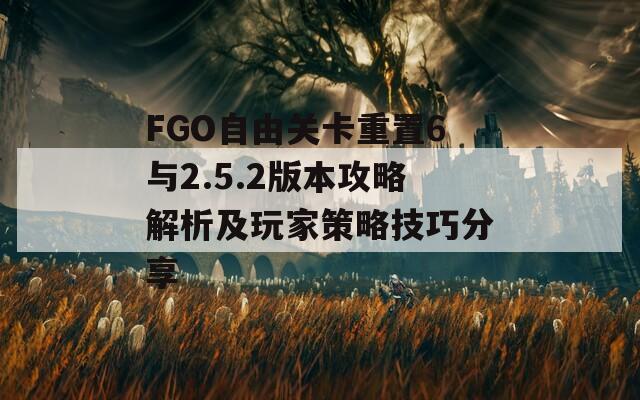 FGO自由关卡重置6与2.5.2版本攻略解析及玩家策略技巧分享