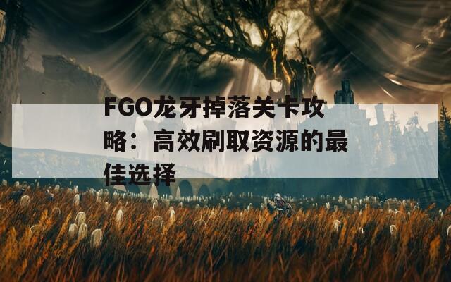 FGO龙牙掉落关卡攻略：高效刷取资源的最佳选择