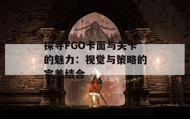 探寻FGO卡面与关卡的魅力：视觉与策略的完美结合