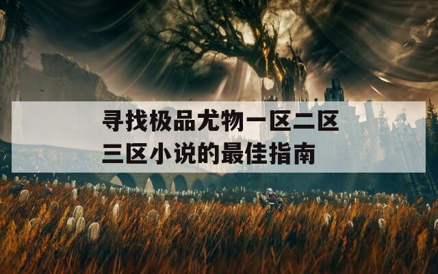 寻找极品尤物一区二区三区小说的最佳指南