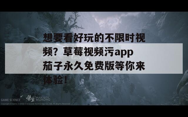 想要看好玩的不限时视频？草莓视频污app茄子永久免费版等你来体验！