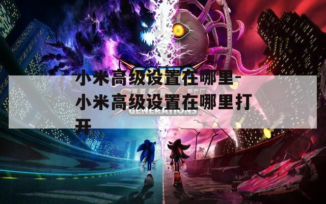 小米高级设置在哪里-小米高级设置在哪里打开  第1张
