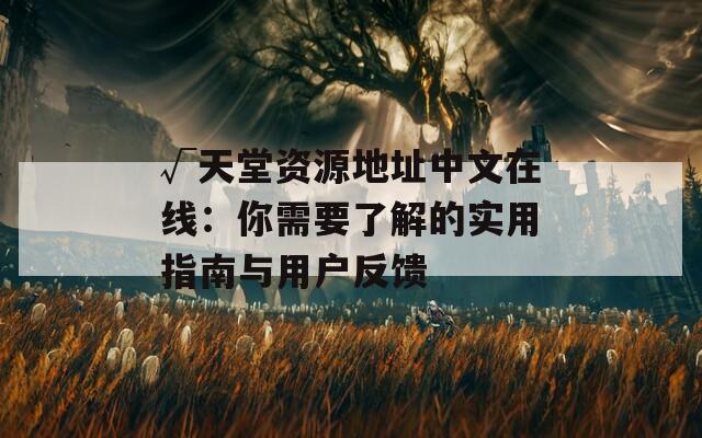 √天堂资源地址中文在线：你需要了解的实用指南与用户反馈