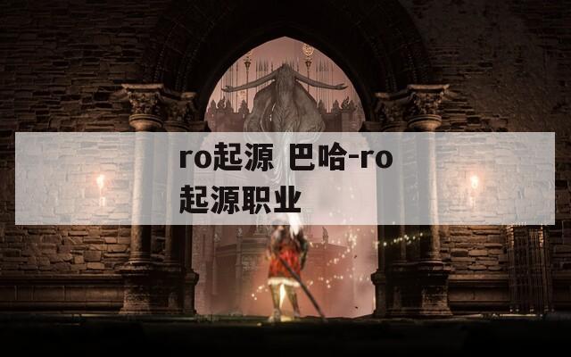ro起源 巴哈-ro起源职业