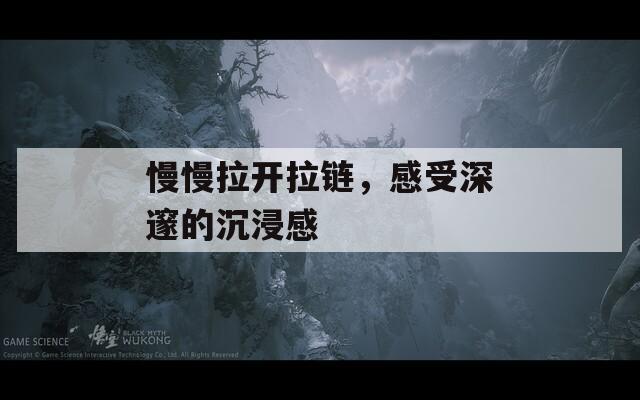 慢慢拉开拉链，感受深邃的沉浸感