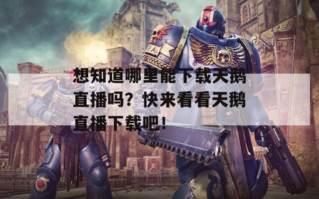 想知道哪里能下载天鹅直播吗？快来看看天鹅直播下载吧！