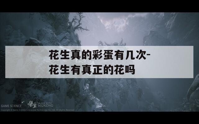 花生真的彩蛋有几次-花生有真正的花吗