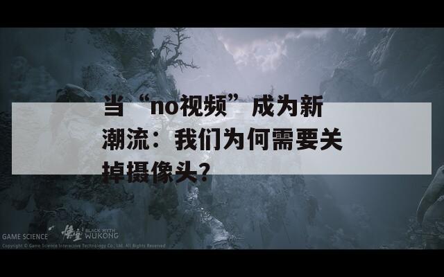 当“no视频”成为新潮流：我们为何需要关掉摄像头？