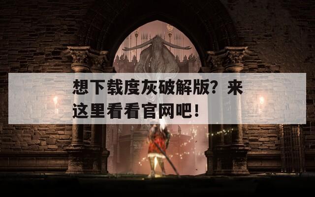 想下载度灰破解版？来这里看看官网吧！