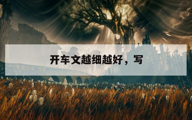 开车文越细越好，写