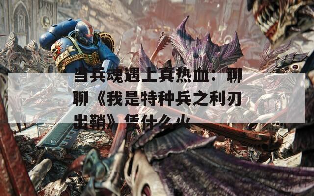 当兵魂遇上真热血：聊聊《我是特种兵之利刃出鞘》凭什么火  第1张