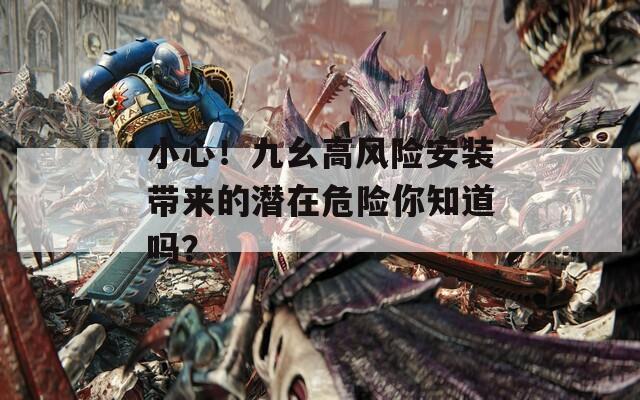 小心！九幺高风险安装带来的潜在危险你知道吗？  第1张