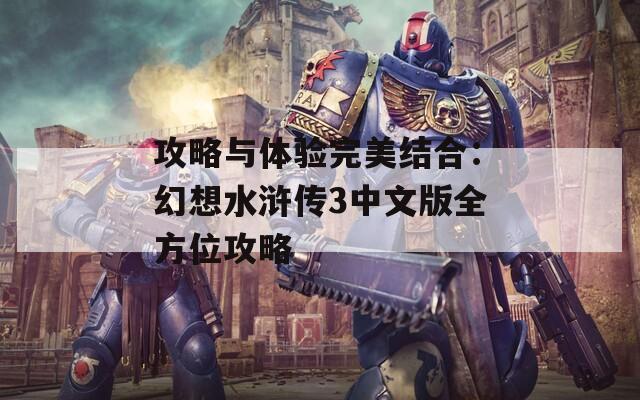 攻略与体验完美结合：幻想水浒传3中文版全方位攻略  第1张