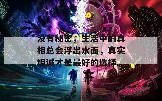 没有秘密，生活中的真相总会浮出水面，真实坦诚才是最好的选择。  第1张