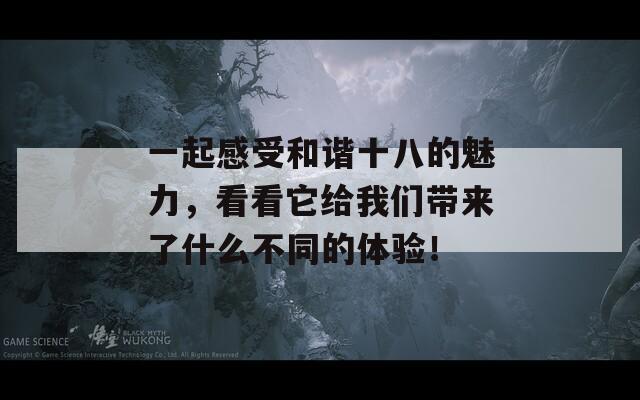 一起感受和谐十八的魅力，看看它给我们带来了什么不同的体验！