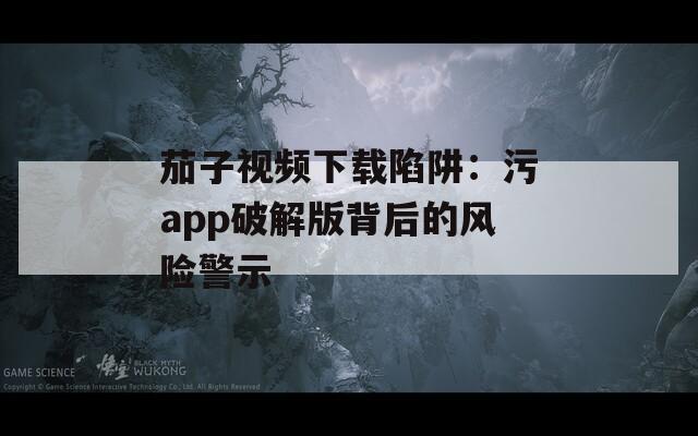 茄子视频下载陷阱：污app破解版背后的风险警示  第1张